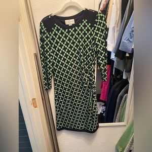 Blue and green dress